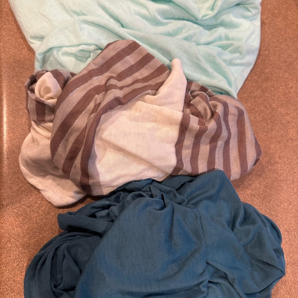 Set of three infinity scarves